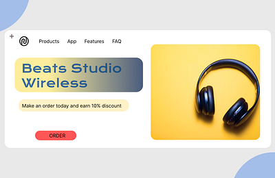 HEADPHONE LANDING PAGE app branding design graphic design illustration logo typography ui ux vector