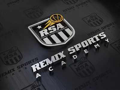 Remix Sports Academy 3D Logo Design - Client Project 3d 3d design 3d icon 3d logo design 3d modeling 3d visual blender blender 3d branding clients project graphic design icon icon design logo logo design photoshop sports academy sports logo sports logo design ui