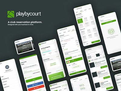 PlayByCourt Mobile App app design club court figma mobile app mobile design tennis ui ux