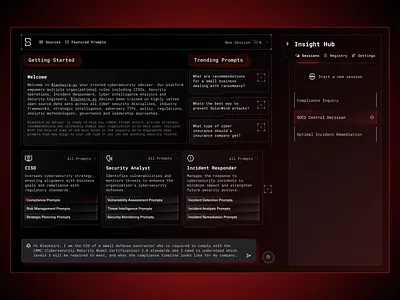 Cyber-security Generative AI Product ai chat chatbot clean cyber cyber security dashboard design incident machine ml security ui ux
