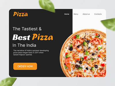 Pizza 🍕🍕 Landing page graphic design ui ui design web web design