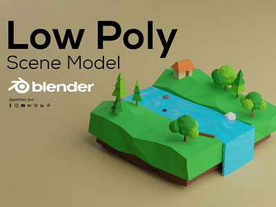 Low Poly Scene Model 3d 3dmodeling blender blender 3d blenderrender cyclesrender design grafixer bro graphic design low poly low poly scene trending