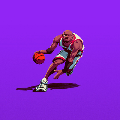 Dribbbler N. 2 🏀 basketball character design dribbler dynamic pose illustration miami heat nba sports visual development