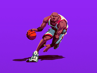 Dribbbler N. 2 🏀 basketball character design dribbler dynamic pose illustration miami heat nba sports visual development