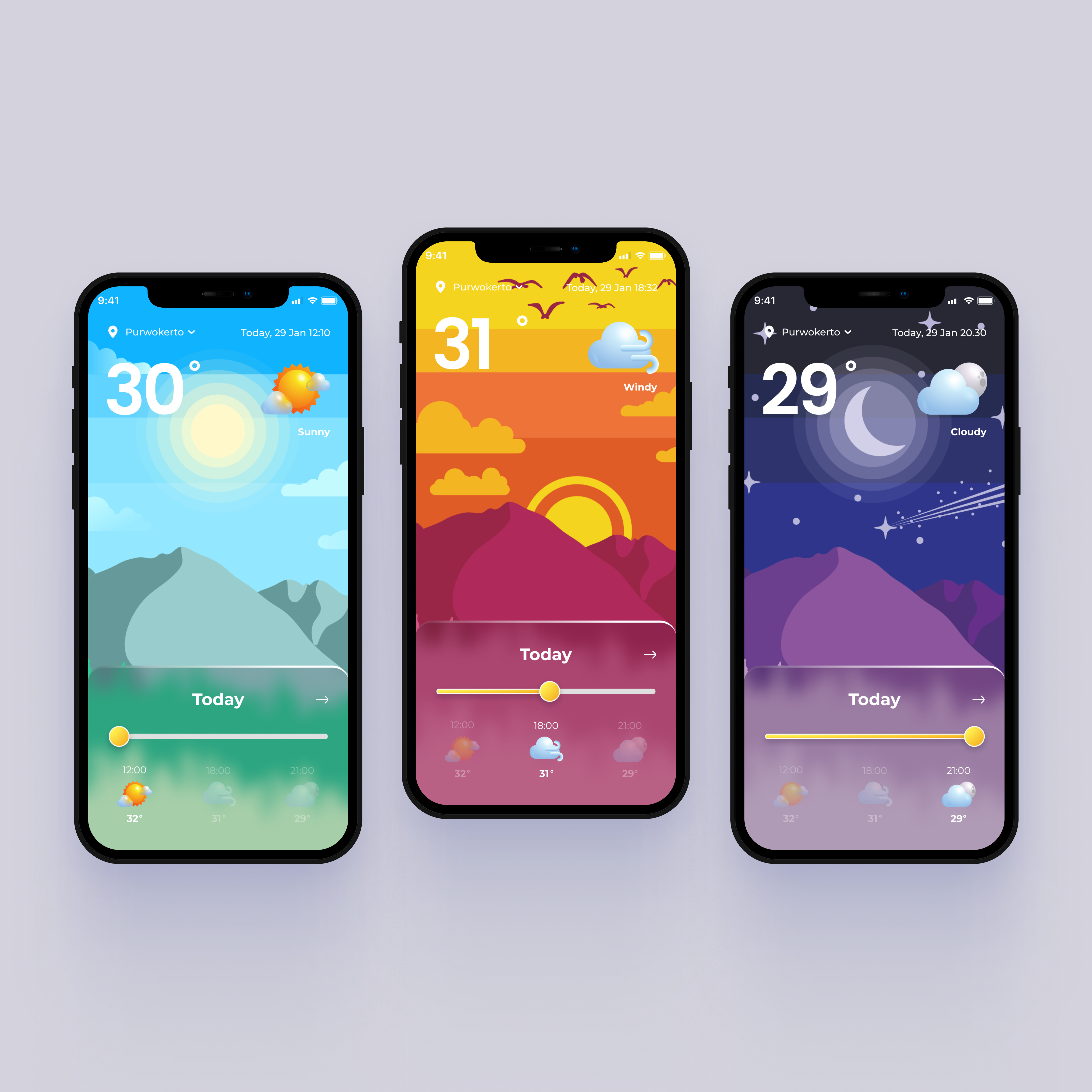 Wayahe - Weather App app design ui ux weather app