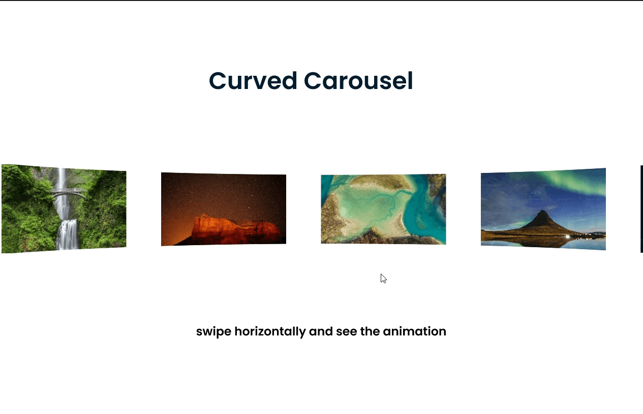 Nature Carousel animation carousel curve design graphic design landscape motion graphics nature uiux