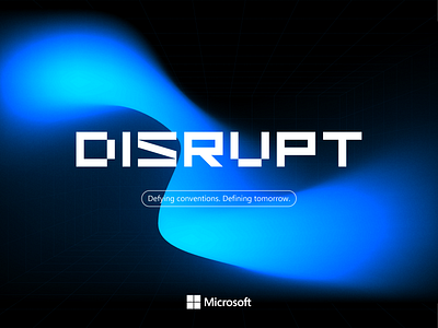 Microsoft Disrupt blue design disrupt graphic design illustrator lights mesh mesh tool microsoft neon vector