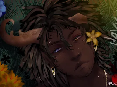 flower art comissão flower flowers ilustration ilustração oc original