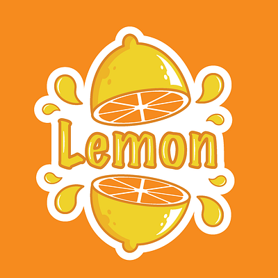 Lemon Sticker - Illustration adobe illustrator graphic design illustration sticker stickers