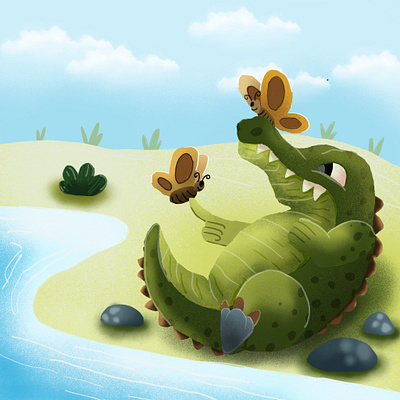 Cute Crocodile 🐊 crocodile illustration procreate