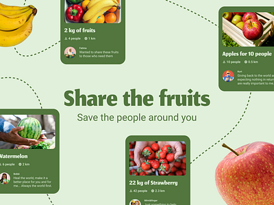 Sharing the fruits interface product design ui ux