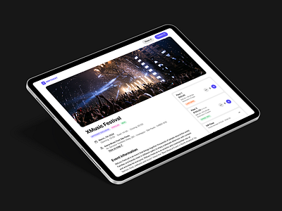 New AppTicket events website app clean design events grid landing minimal rounded site ui ux