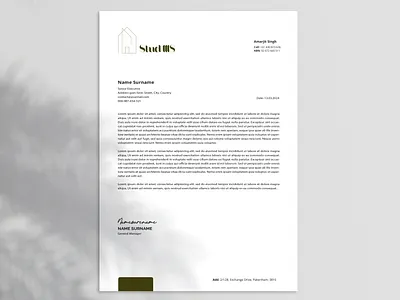 Minimalist Letterhead Design branding branding design corporate design creative design design designpark14 graphic design letterhead design logo stationery stationery design