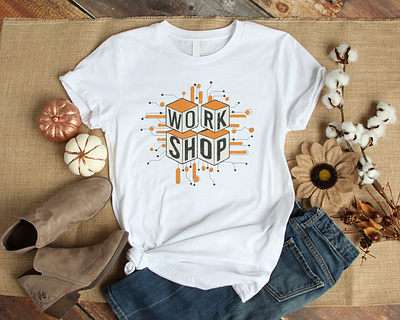 Work Shop T-shirt Design apparel apparel design branding clothing clothing design custom t shirt fashion graphic design style t shirt t shirts trendey tshirt design tshirts workshop
