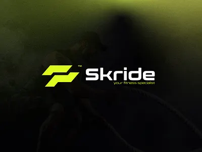 Skride Fitness Care Brand Logo fitness letters run runner s skride sports trending