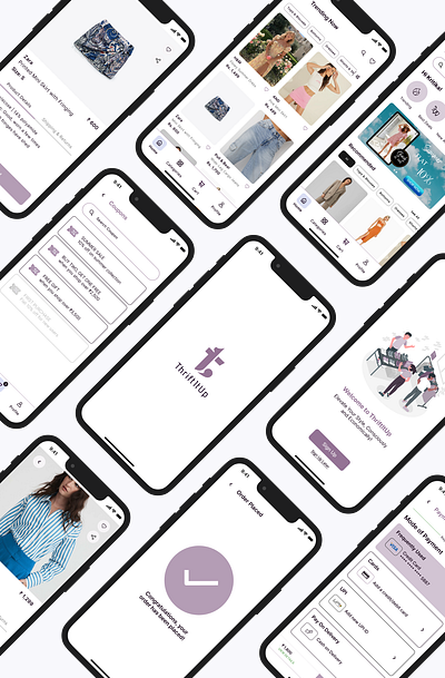 UI Screens for Thrifting App - ThriftItUp appdesign branding casestudy ui uidesign