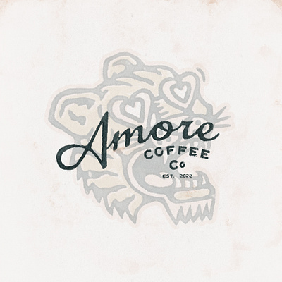Amore Coffee Company branding business coffee coffee company edgy graphic design hearts logo love tigerdesign