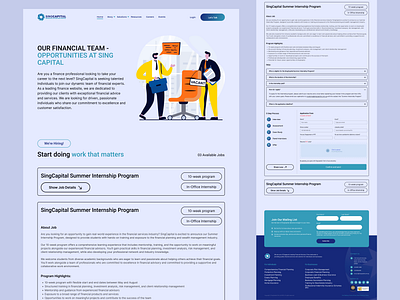 Hiring Page - Financial Services Website Design career career page finance finance web design finance website financial fintech fintech website hiring hiring page jobs ui design ui ux design ux design web design website website design
