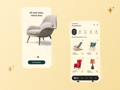 Furniture Shop Mobile App UI animation app ui graphic design ui