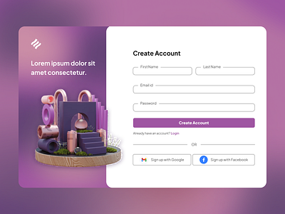 Sign up Page branding design figma landing login ui website