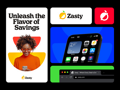 Zasty Logo design app app icon branding graphic design identity lemon logo rewards app styleguide