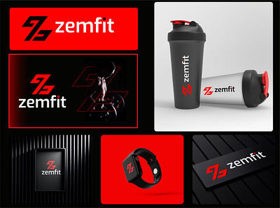 zemfit is a gym/fitness company logo design. branding custom logo designer fit logo fitness logo design graphic design gym logo gymfitness company logo design. healthy logo helth logo logo logo design logo designer logos