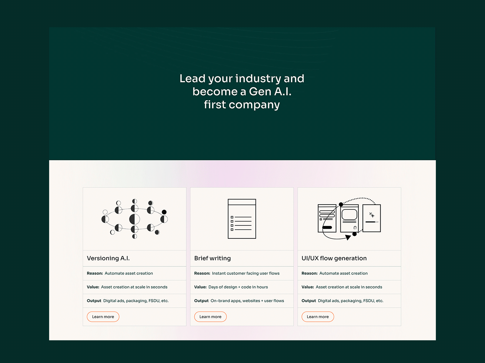 Leapfrog AI design systems ui design ux design webflow