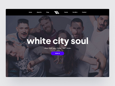 Music Group Website band clean dj landing page modern music premium responsive ui design user experience user interface ux design vinyl web web design web designer webpage website website design website designer