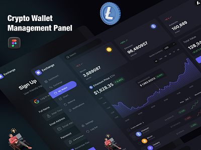Crypto Wallet l Dashboard Design cryptocurrency dashboard exchange dashboard web design website