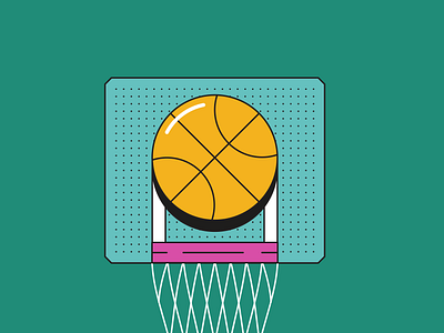 Dunk basketball design graphic design illustration vector