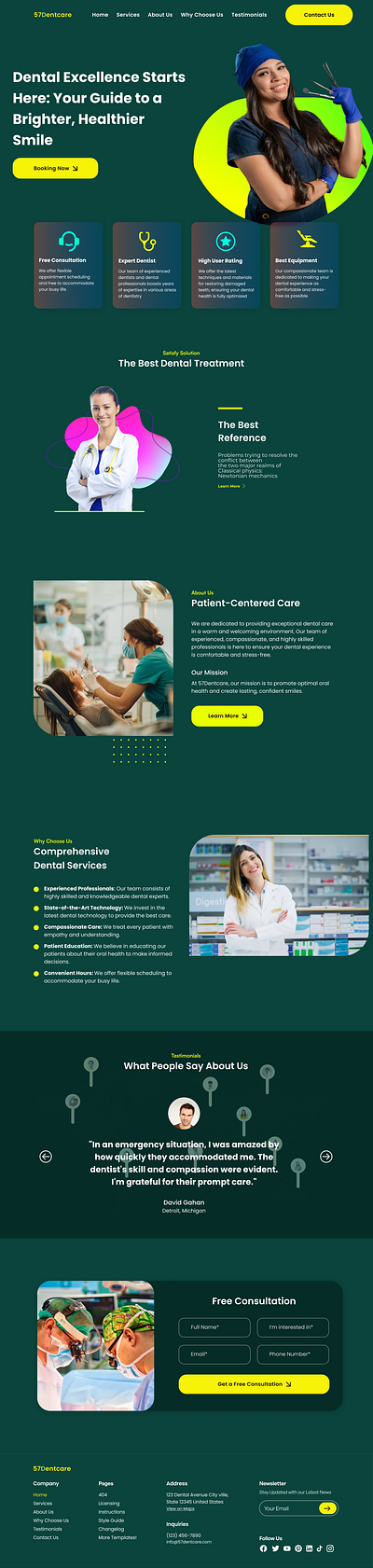 Dental website design app designe branding dental design figma illustration interactive designe interface design landing page design product designe ui ui ux design web designe