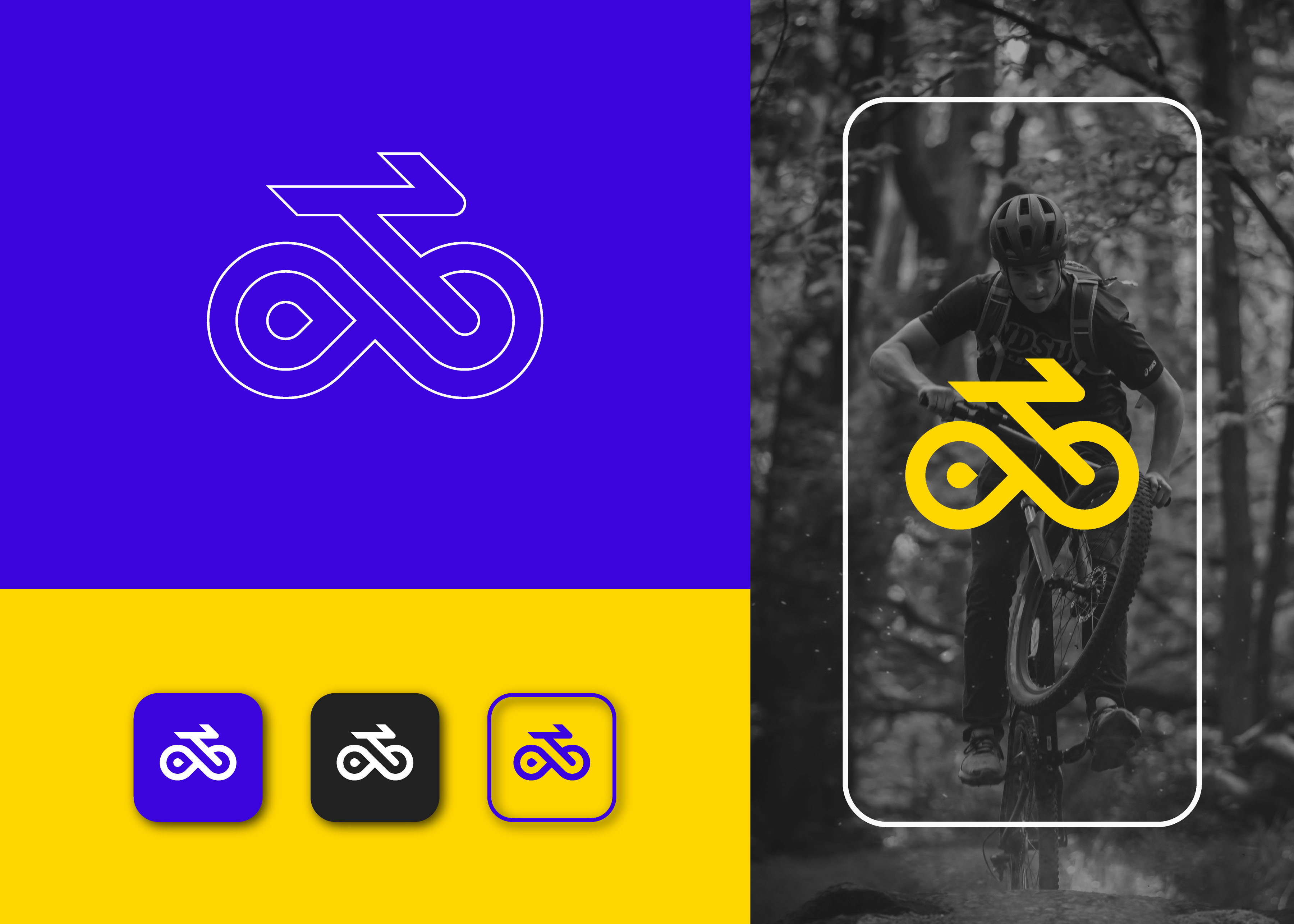 Minimal Bike Logo - Up For Sale! bike app logo bike logo branding design graphic design icon identity logo logodesign minimal bike icon minimal bike logo minimal logo ride app logo ride icon ride sharing app icon ride sharing app logo