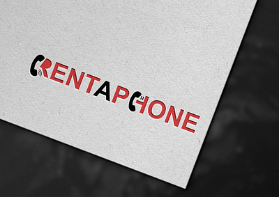 Rent a phone logo branding call graphic design logo phone text typography