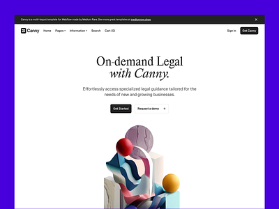 Canny - SaaS Website Template agency attorney blog clean corporate design graphic design insurance landing page lawfirm marketing minimal minimalism political saas small business software technology ui website template