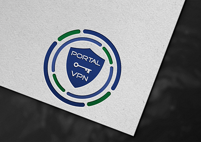 Portal VPN Logo branding design graphic design illustration logo logo design security sheild typography vector vpn