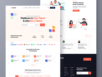 Job Scanner Home Page 2024 2024 design treand design hasty head illustration job scanner landing page typography ui user interface ux