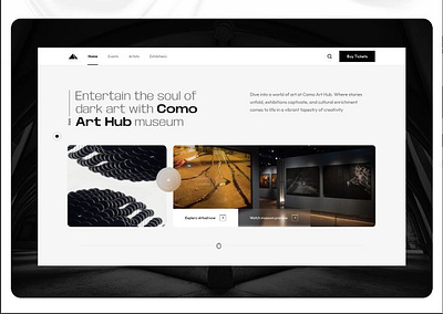 Como Museum main page ai animation app app design branding design figma graphic design mobile app motion motion graphics portfolio prototype ui uiux ux webdesign