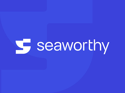 Seaworthy Logo blue boat brand branding identity logo ocean sea ship type typography water waves