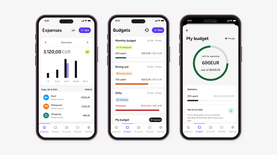 Expenza - Expense tracking and budgeting app design figma fintech ui ux