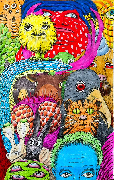 Sketchbook Creatures animal character design colourful creatures handdrawn ink marker pen sketch sketchbook