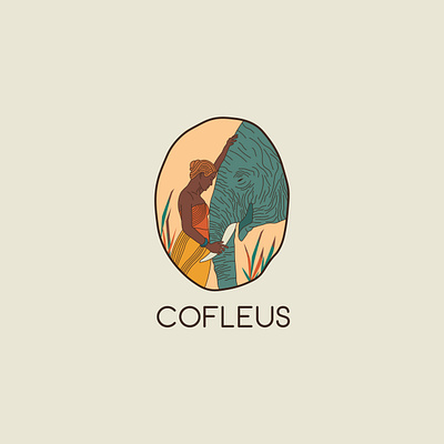 COFLEUS african african style logo afro logo afro woman coffee logo coffee shop logo design inspo elephant logo graphic design hand drawn logo illustrated illustrations logo logo inspo logotype love logo minimalist style nature logo savanna logo woman logo