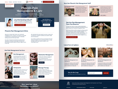 Health Center Website Redesign design health care health care website landing page ui ux web design website