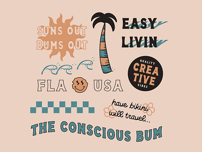 Suns Out, Bums Out beach beach brand beach illustration billabong coast coastal coastal brand coastal design florida florida design illustration logo ocean palm tree summer sun surf surf brand surf illustration surf shop