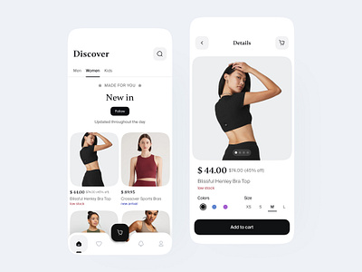 E-Commerce Mobile App design cothing app e commerce e commerce app ecommerce design fashion hafiz minimal mobile ui online shop shopping app trending