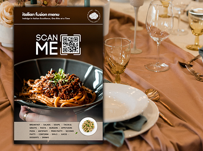 Italian Food Menu Card for Table branding graphic design menu card