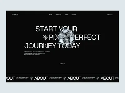 Inpix - Digital Agency 3d abstract agecny animation clean creative dark design design agency digital agency home page homepage interaction landingpage pixel simple ui ux web website