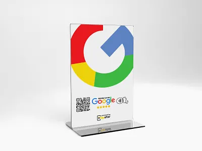 Google Review Stand Design | Glass Stand Design 3d 3d mockup animation branding glass stand google google review google stand graphic design mockup pay stand design stand mockup