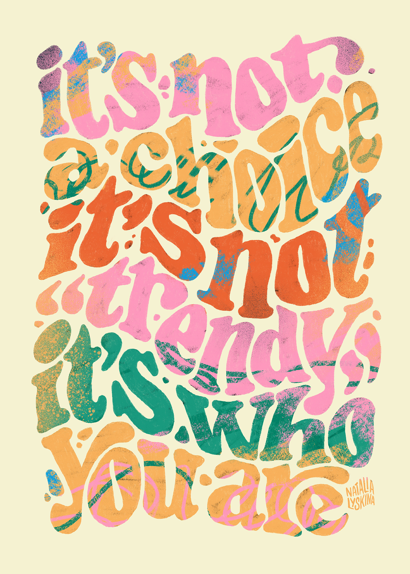 It's who you are afiche branding illustration illustrator lettering lgbtqi logo poster pride retro vintage