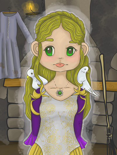 Cinderella digital art digital illustration illustration