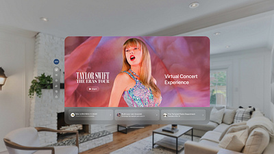 Concert Experience with Vision Pro app taylorswift ui ux visionpro vr